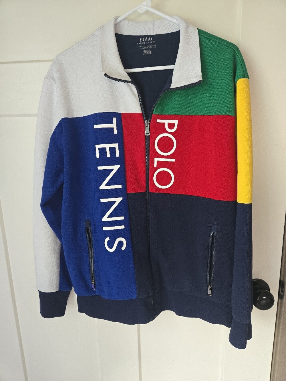 Polo Ralph Lauren Men’s Polo Tennis Full Zip Sweatshirt $298 L EUC